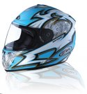 Matt Baby Blue Wildflower - Full Face Helmet - Corsa R
