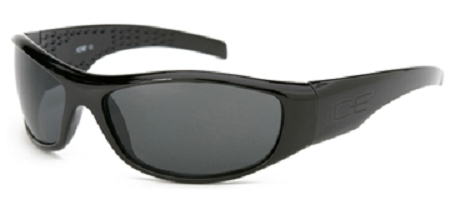 Full Frame Ice X-Loop Sunglasses - Black Frame / Smoke Lens