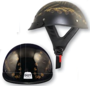 Half Helmet - Matte - Alto DLX - Machine Gun - Click Image to Close