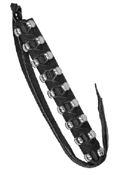 Ponytail Holder - 8" Leather - Plain w/ Laces