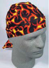 Basic Headwrap - Red Flames