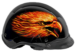 Half Helmet - Gloss - Burning Eagle Head