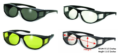Full Frame Escort Safety Glasses - Black Frames / Lens Vary