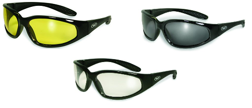 Full Frame Hercules Safety Glasses - Black Frames / Lens Vary