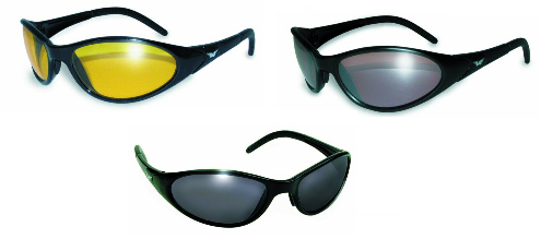Full Frame Jaguar Safety Glasses - Black Frames / Lens Vary