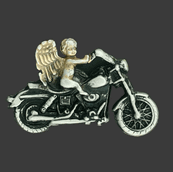 License Plate Bolt - Angel on Bike - Click Image to Close