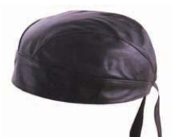 Leather Headwrap - Black - Plain