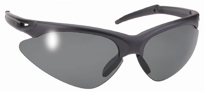 Open Frame Rake Polarized Sunglasses - Black Frame / Grey Lens