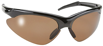 Open Frame Rake Polarized Sunglasses - Black Frame / Copper Lens