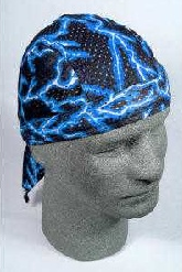 Vented Headwrap - Royal Blue Lightning